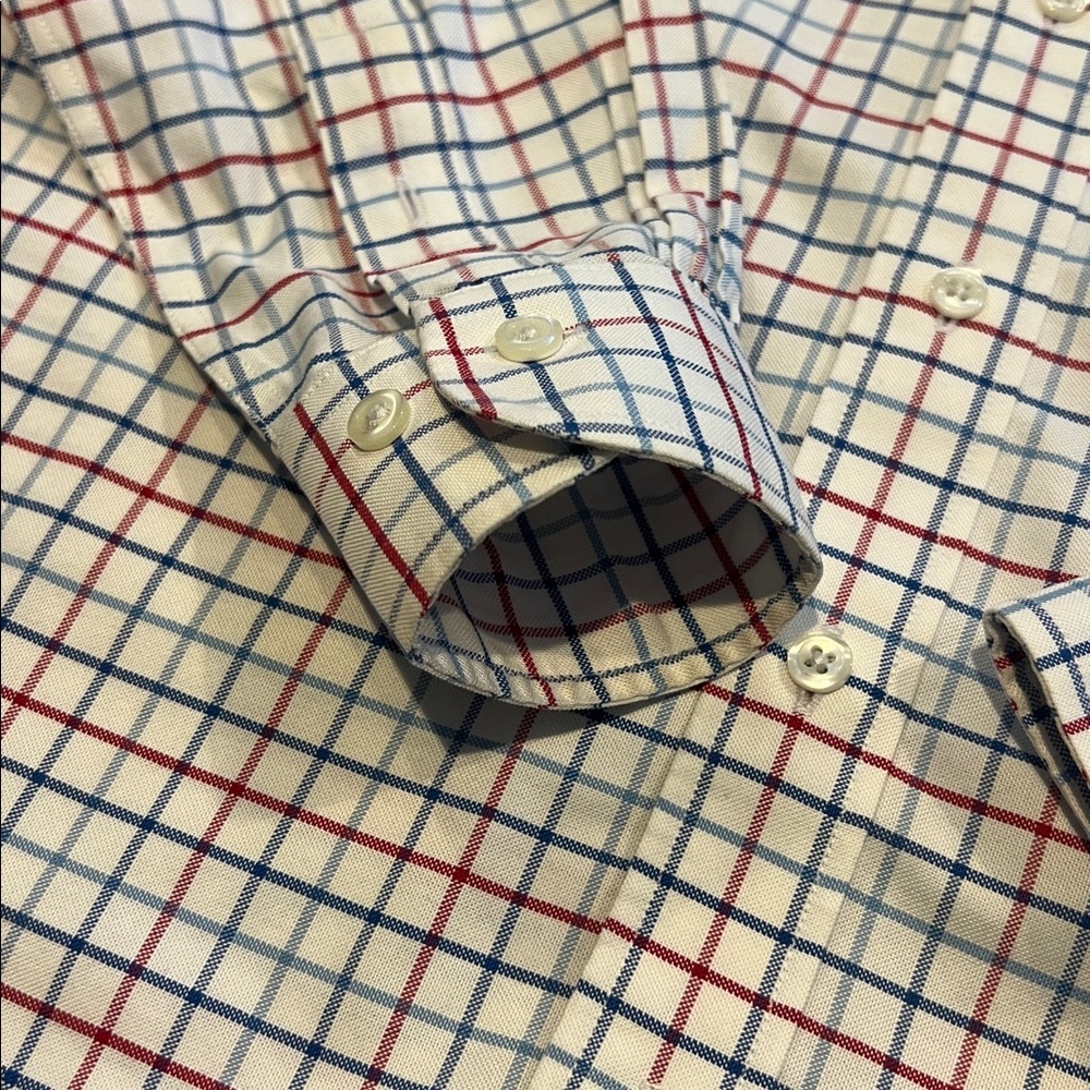 Boys Brooks Brothers Checkered Dress Shirt Size M Non-Iron - Picture 4 of 11